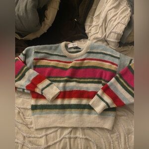GAP Multicolor Striped Crew Neck Sweater